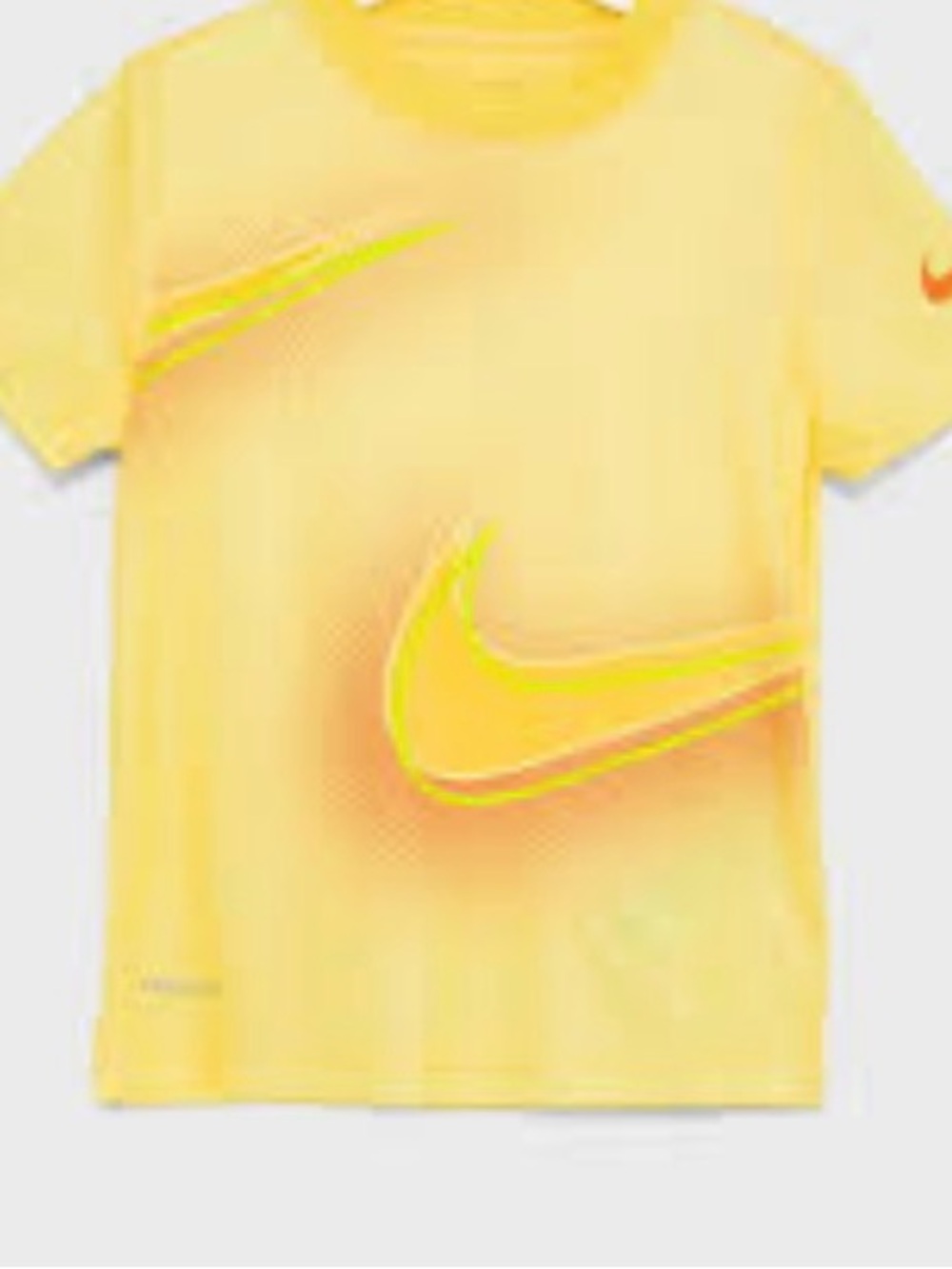 Nike Dri-Fit Soft Yellow Little Kids Athletic Tee Shirt Size 5
